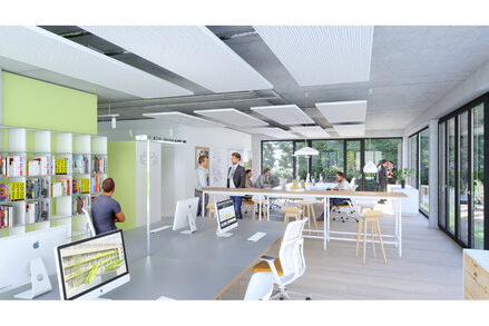 Loftoffice Darmstadt_Visualisierung Großraumbüro_ruby³ architekten